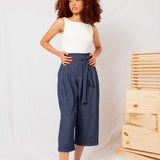Calça Reta Moletinho - Azul - Uhnika
