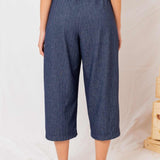 Calça Reta Moletinho - Azul - Uhnika