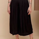 Calça Saia Alfaiataria com Botão - Preto - Uhnika