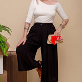 Calça Saia Alfaiataria com Botão - Preto - Uhnika