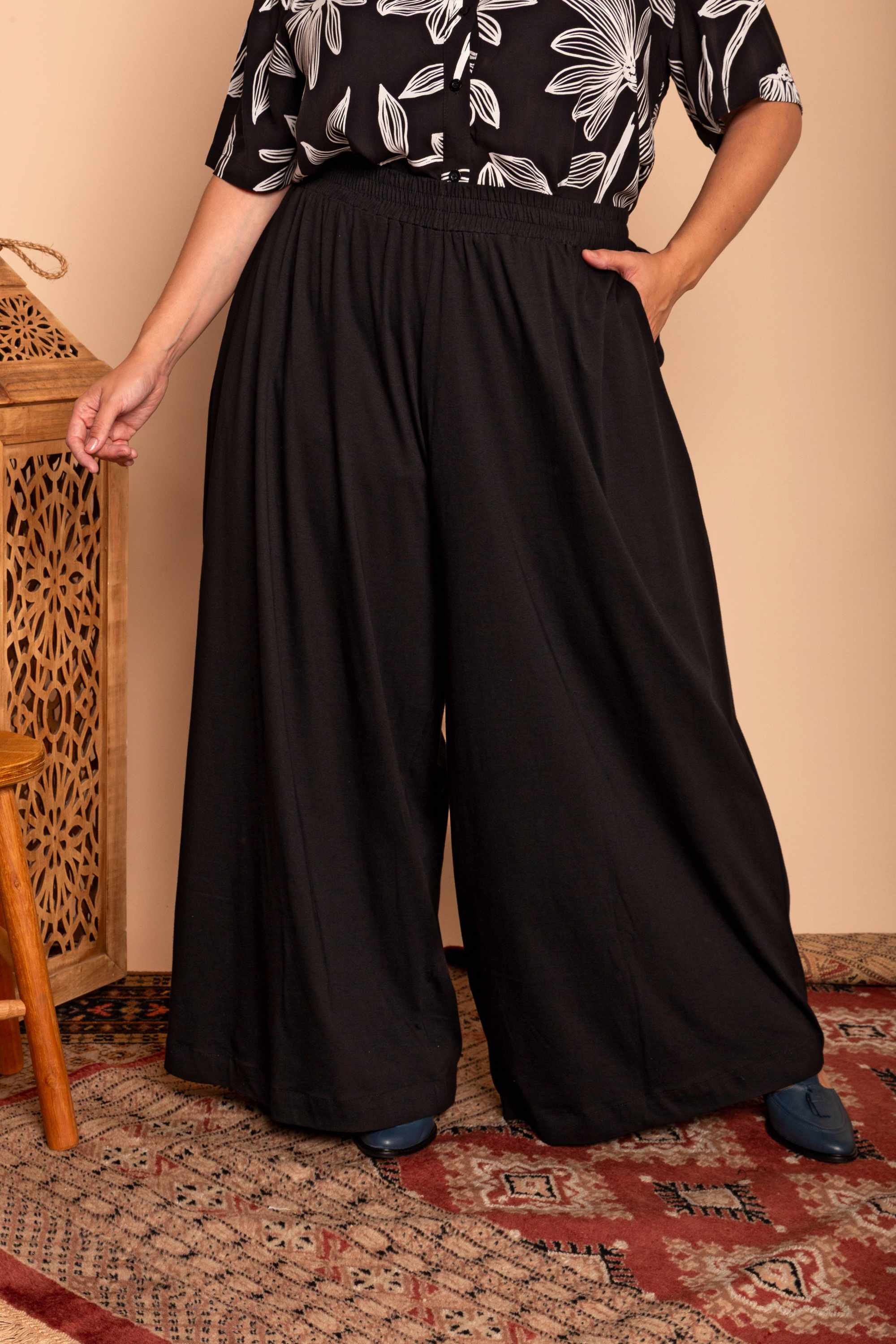 Calça Pantalona de Malha