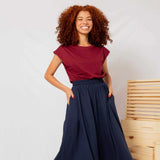 Calça Saia de Malha - Marsala - Uhnika