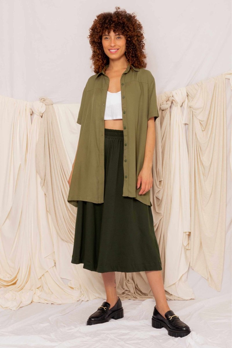 Camisa Oversized - Verde - Uhnika