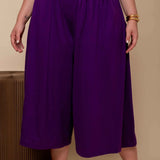 Calça Saia de Malha - Roxo - Uhnika