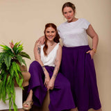 Calça Saia de Malha - Roxo - Uhnika