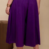 Calça Saia de Malha - Roxo - Uhnika