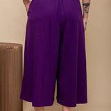 Calça Saia de Malha - Roxo - Uhnika