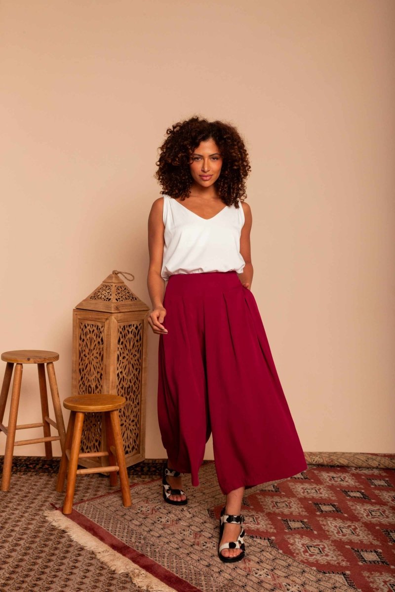 Calça Saia Alfaiataria - Marsala - Uhnika