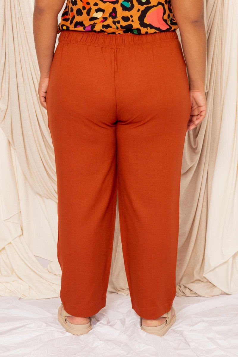 Calça Skinny de Linho - Linho Natural - Uhnika