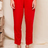 Calça Skinny de Linho