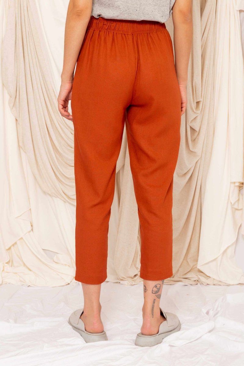 Calça Skinny de Linho - Linho Natural - Uhnika