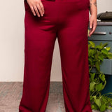 Calça Reta Office Cós em V - Marsala - Uhnika