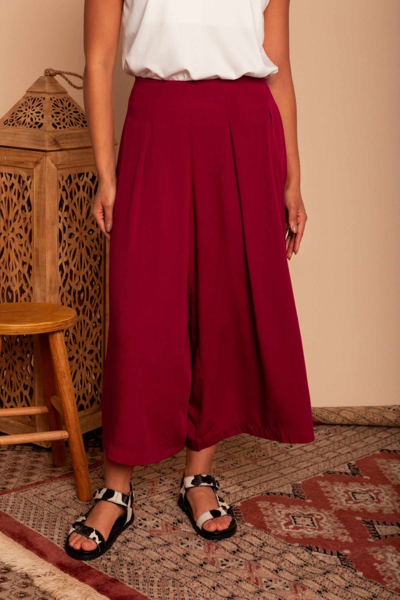 Calça Saia Alfaiataria - Marsala - Uhnika