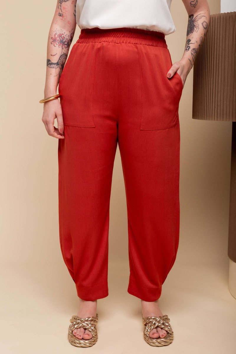 Calça de Viscose Sarja com Bolsos