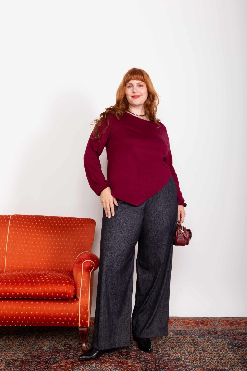 Calça Wide Leg Moletinho com Cinto - Preto - Uhnika
