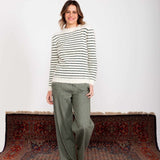 Calça Wide Leg Moletinho com Cinto - Verde - Uhnika