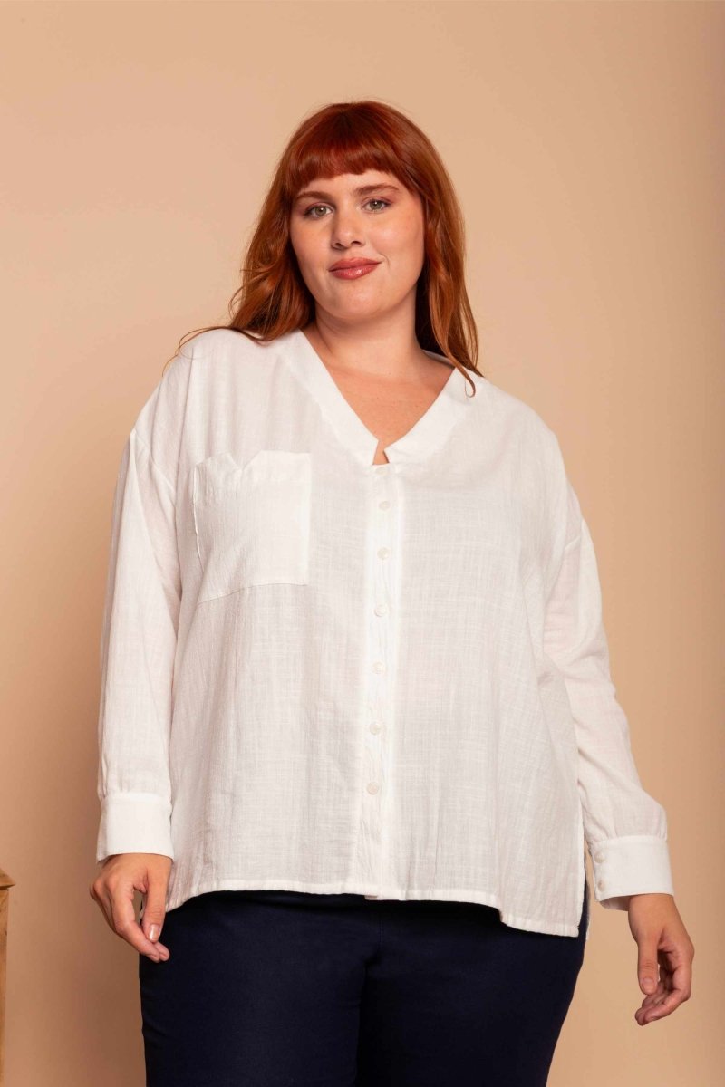 Camisa de Algodão Nômade - Off White - Uhnika