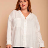 Camisa de Algodão Nômade - Off White - Uhnika