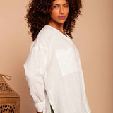 Camisa de Algodão Nômade - Off White - Uhnika