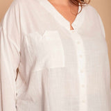 Camisa de Algodão Nômade - Off White - Uhnika