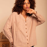 Camisa de Algodão Nômade - Capuccino - Uhnika