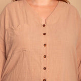 Camisa de Algodão Nômade - Capuccino - Uhnika