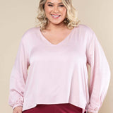 Camisa Gola V Feminina - Rosa - Uhnika