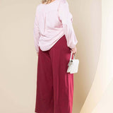 Camisa Gola V Feminina - Rosa - Uhnika