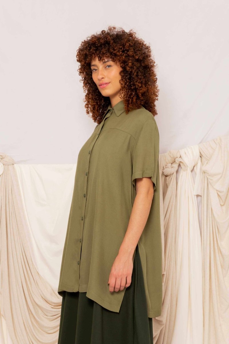 Camisa Oversized - Verde - Uhnika