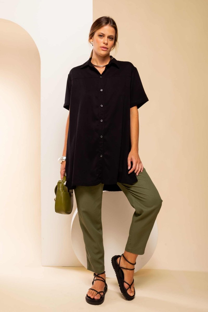 Camisa Oversized - Preto - Uhnika