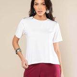 Camiseta Básica Visco Premium - Off White - Uhnika