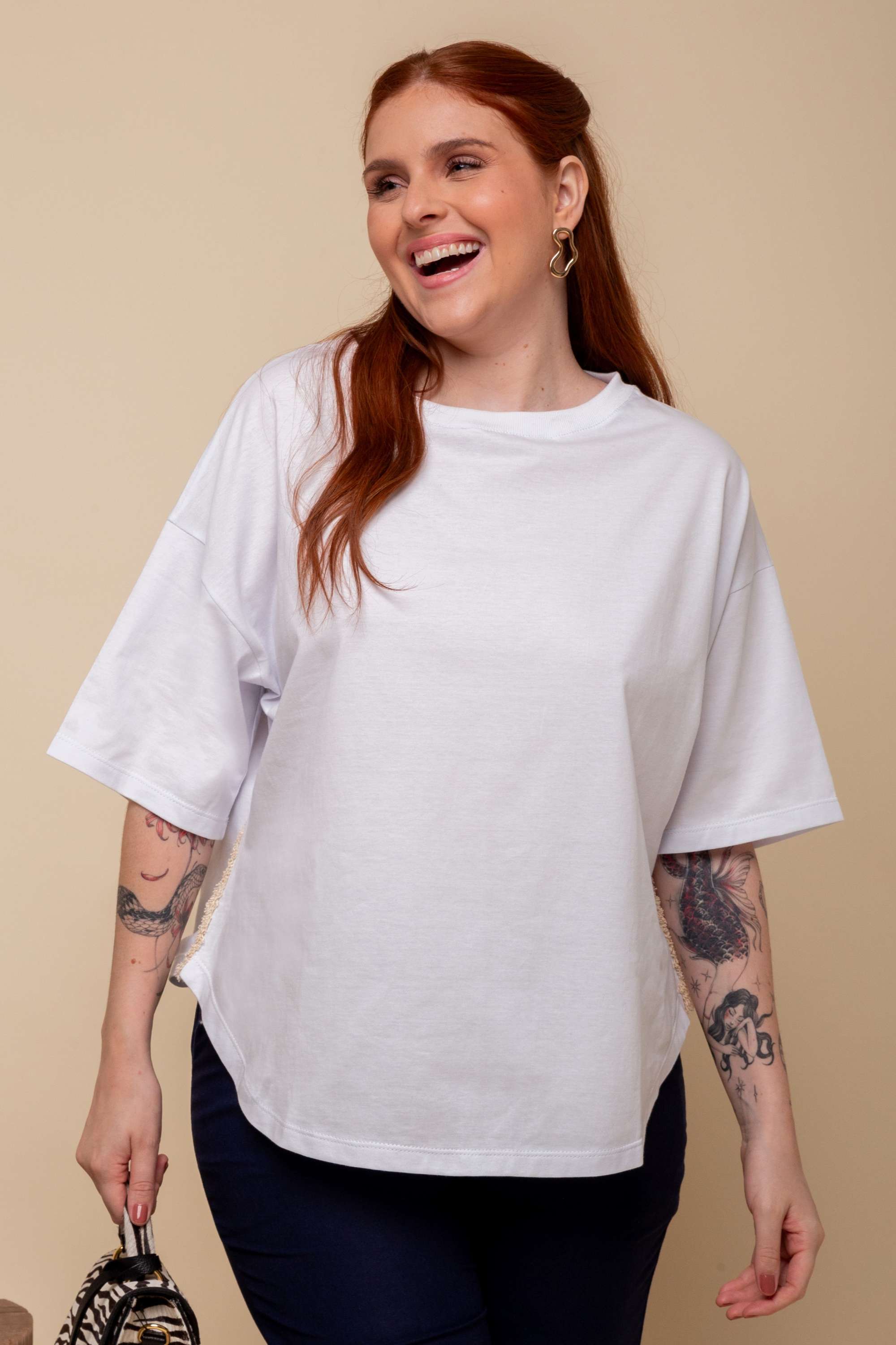 Camiseta Oversized de Malha