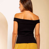 Blusa Canelada Ombro a Ombro