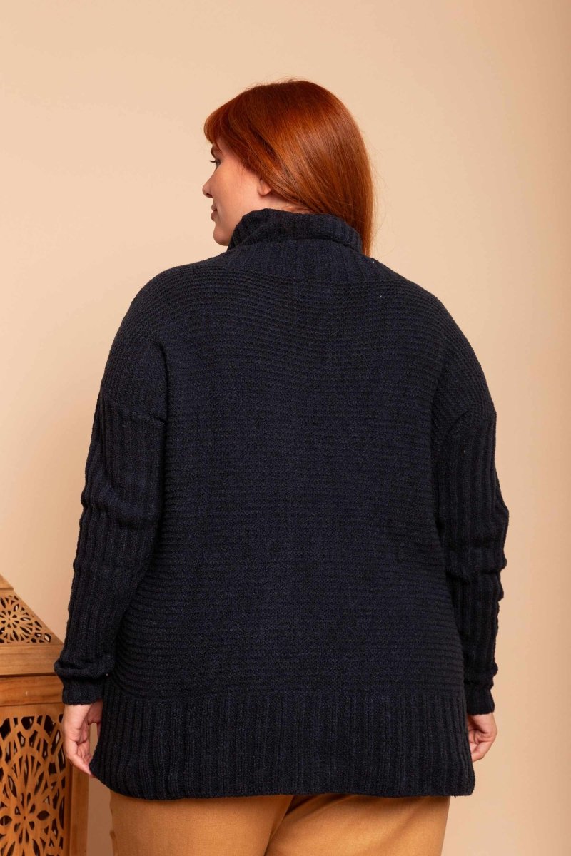 Blusa de Tricot Oversized - Preto - Uhnika