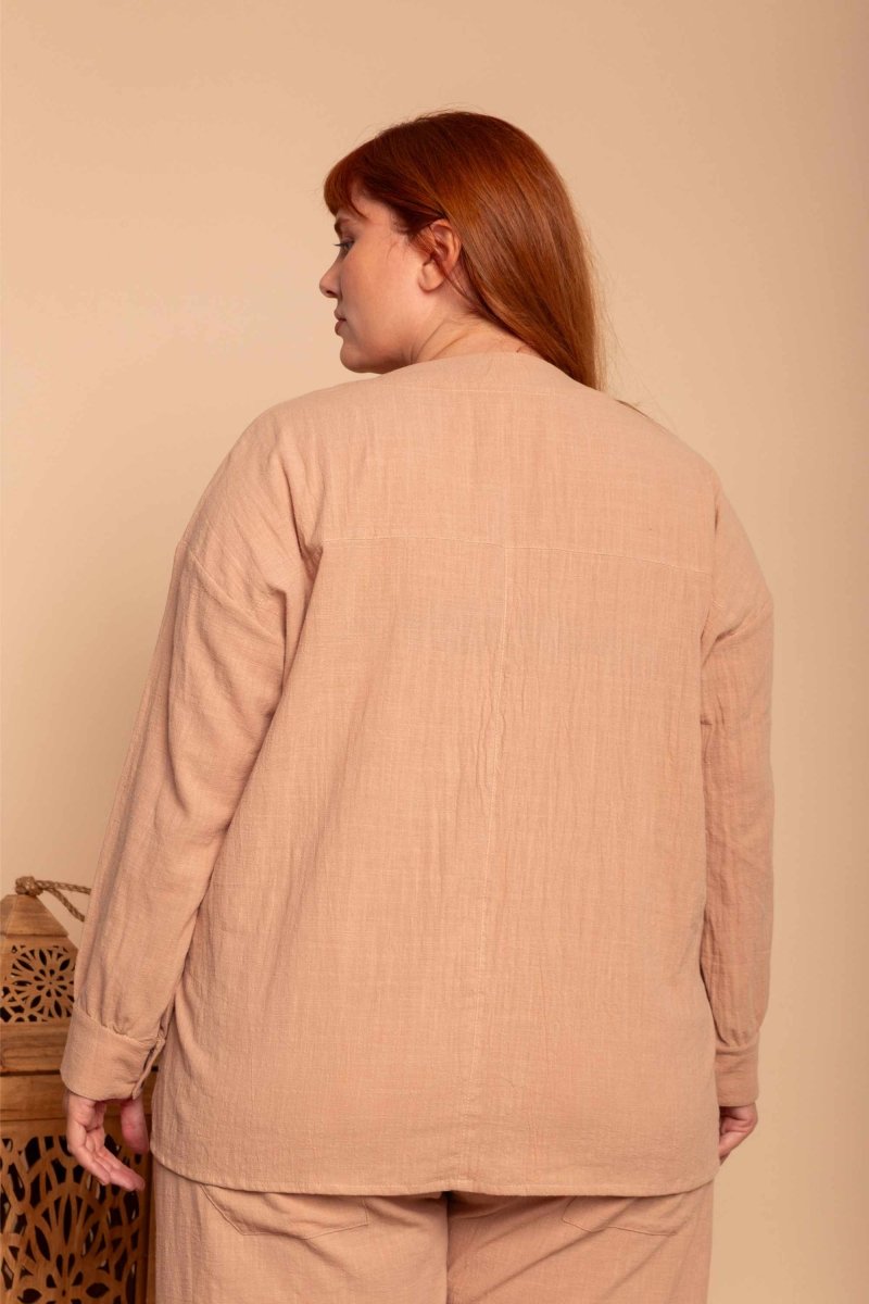 Camisa de Algodão Nômade - Capuccino - Uhnika
