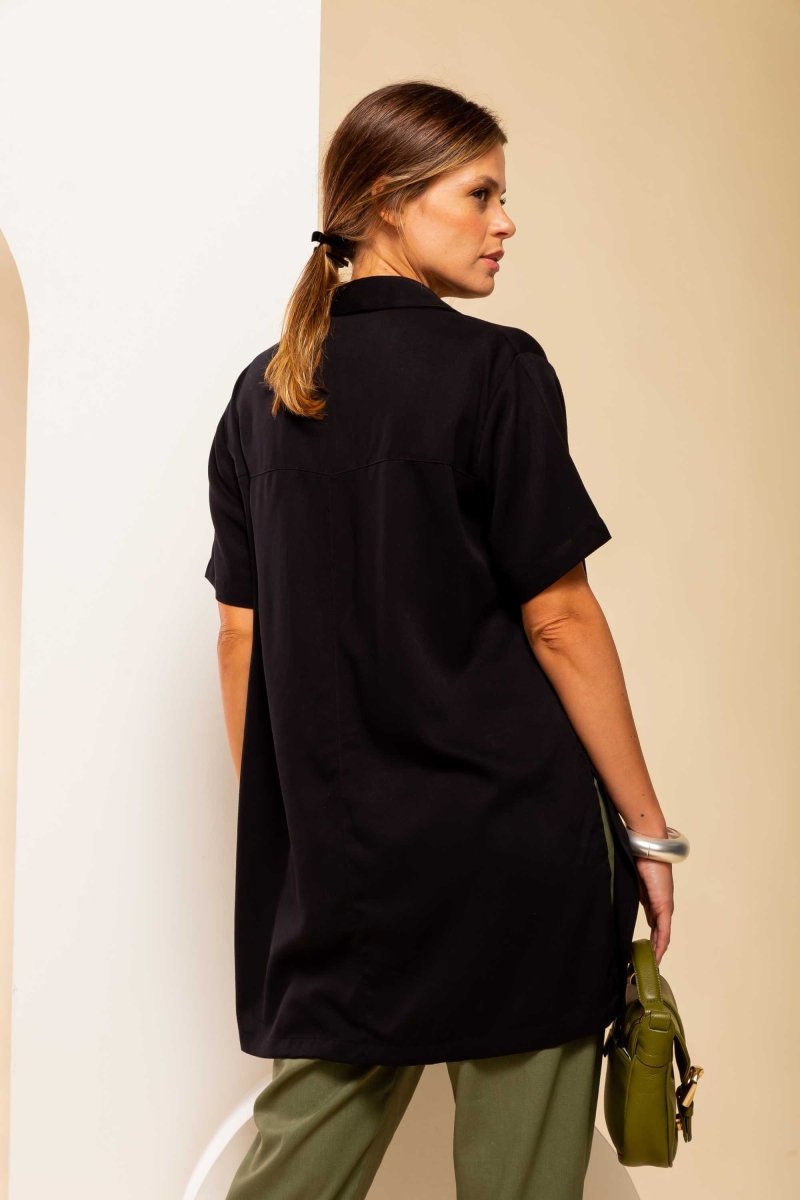 Camisa Oversized - Preto - Uhnika