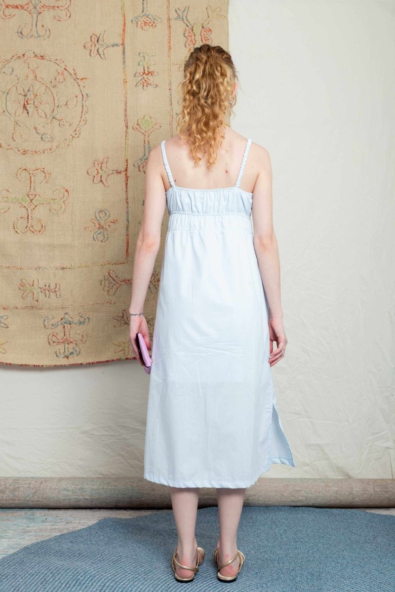Vestido Midi Feminino Amália - Azul Celeste - Uhnika