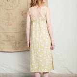 Vestido Midi Feminino Amália - Floral Amarelo - Uhnika