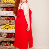 Vestido de Linho Luna - Vermelho - Uhnika