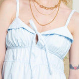 Vestido Midi Feminino Amália - Azul Celeste - Uhnika