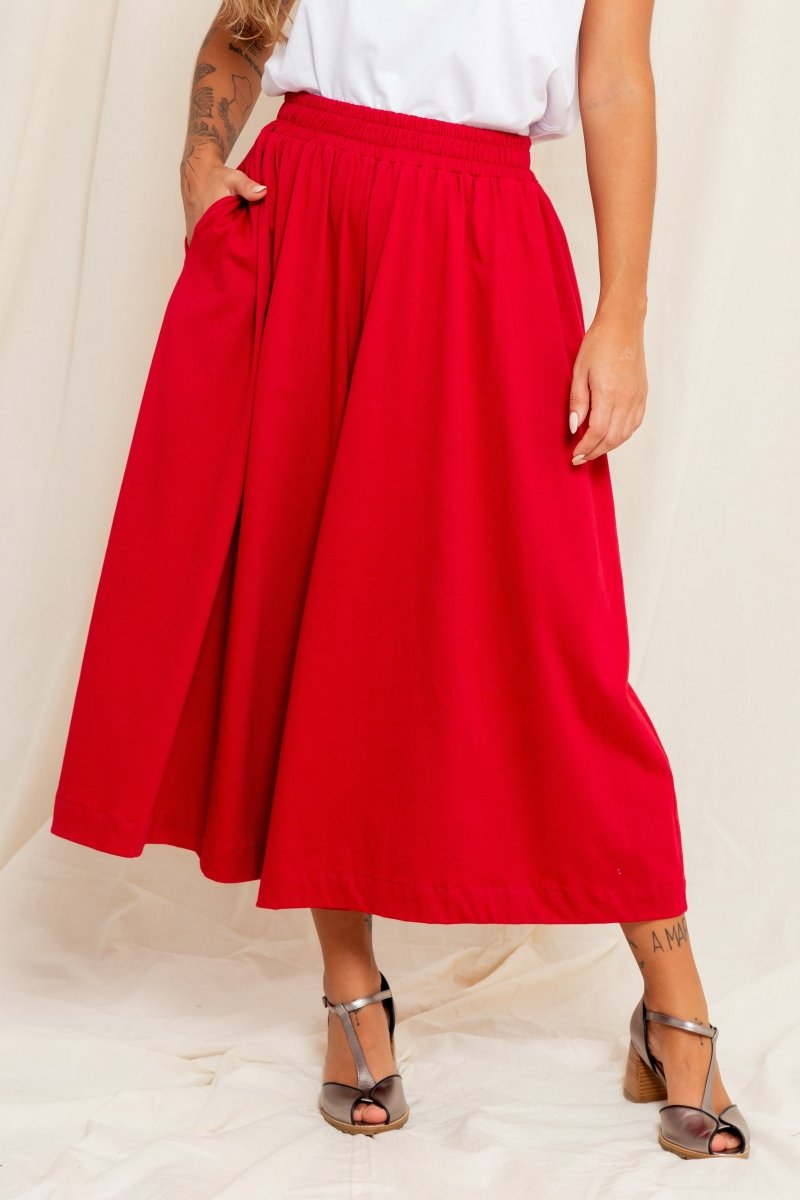 Calça Saia de Malha - Capuccino - Uhnika