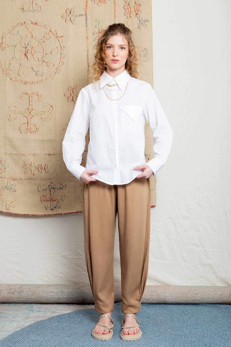 Calça de Viscose Jasmine - Capuccino - Uhnika