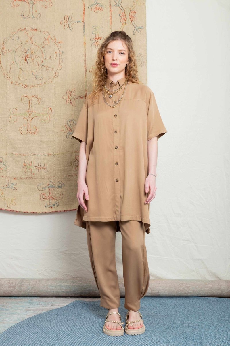 Camisa Oversized - Capuccino - Uhnika