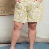 Shorts de Linho Savana - Floral Amarelo - Uhnika