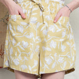 Shorts de Linho Savana - Floral Amarelo - Uhnika