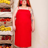Vestido de Linho Luna - Vermelho - Uhnika