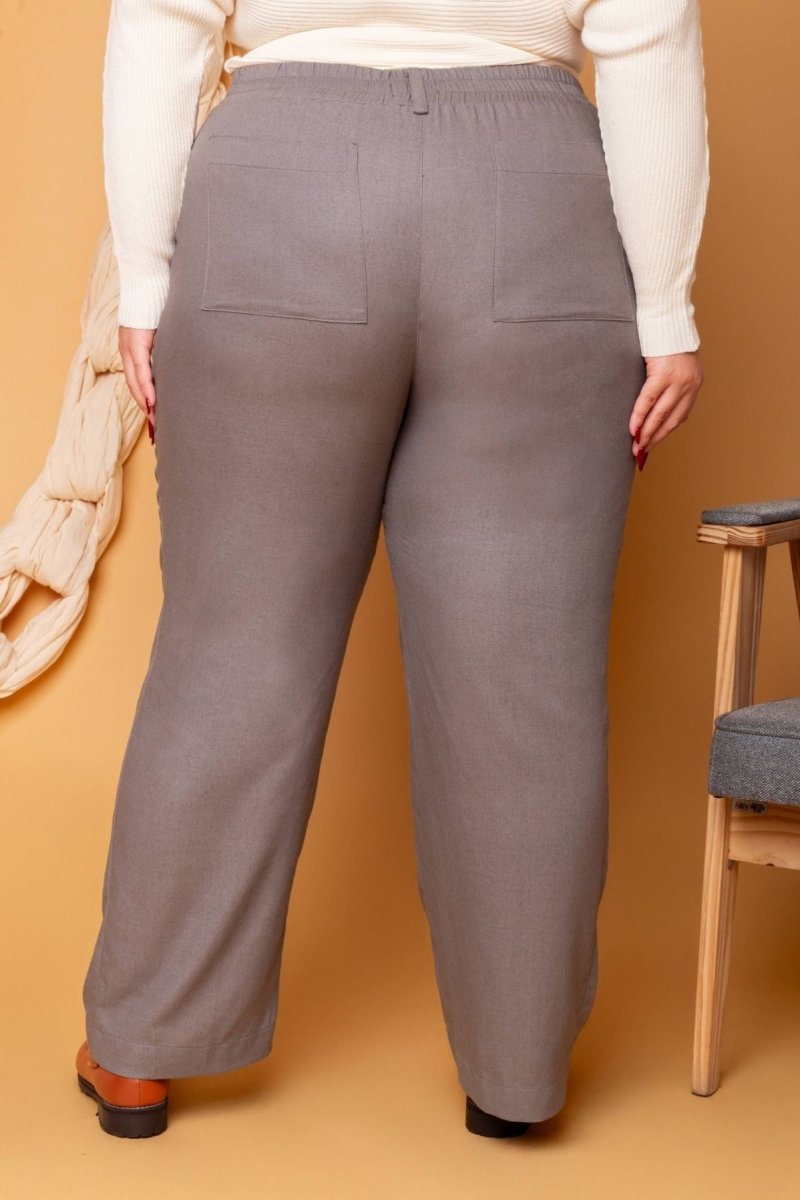 Calça Reta Alfaiataria Feminina - Cinza - Uhnika