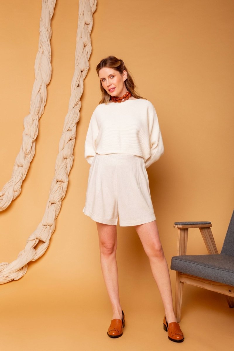 Shorts Barra Italiana - Linho Natural - Uhnika