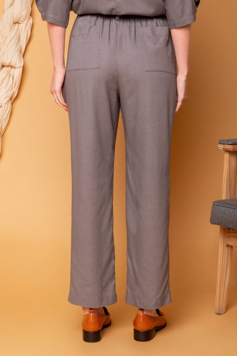Calça Reta Alfaiataria Feminina - Cinza - Uhnika