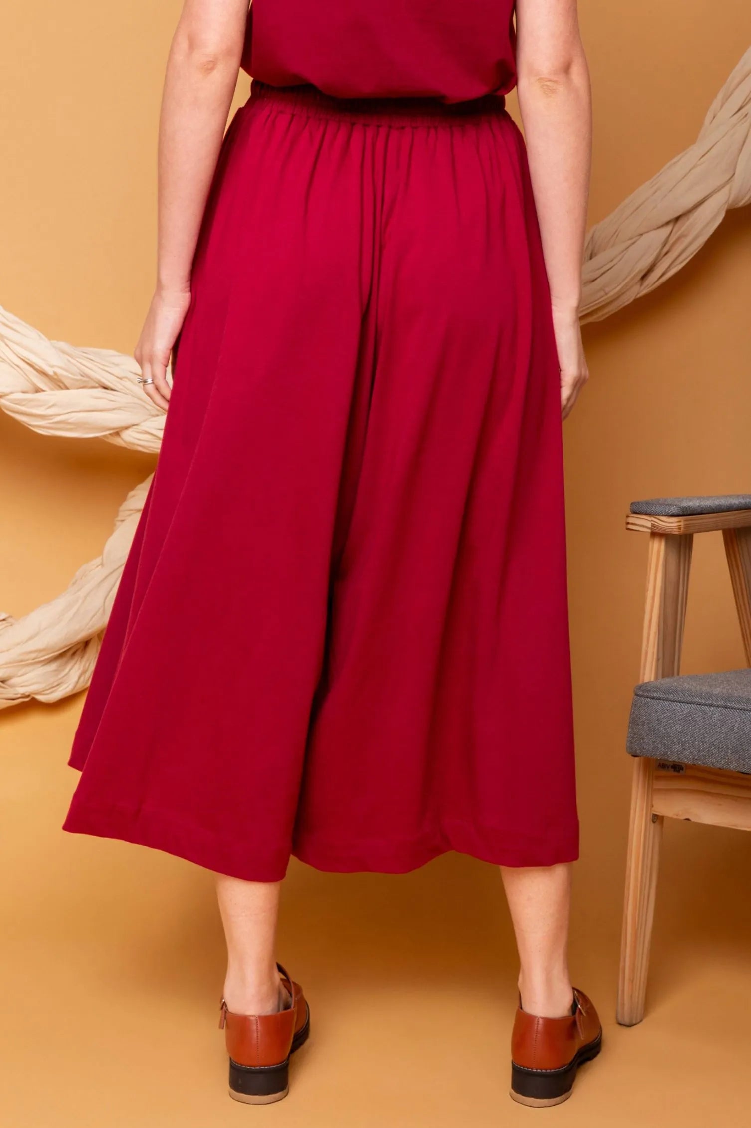 Calça Saia de Malha - Marsala - Uhnika